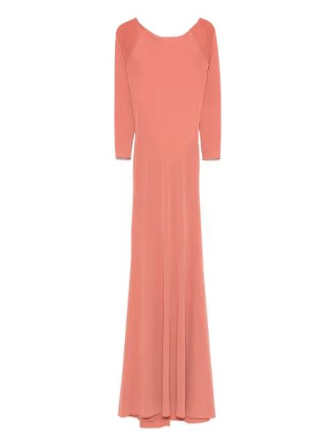 open-back long-sleeve maxi dress by ALEX PERRY