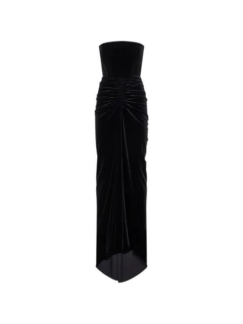 strapless gathered-detail maxi dress by ALEX PERRY