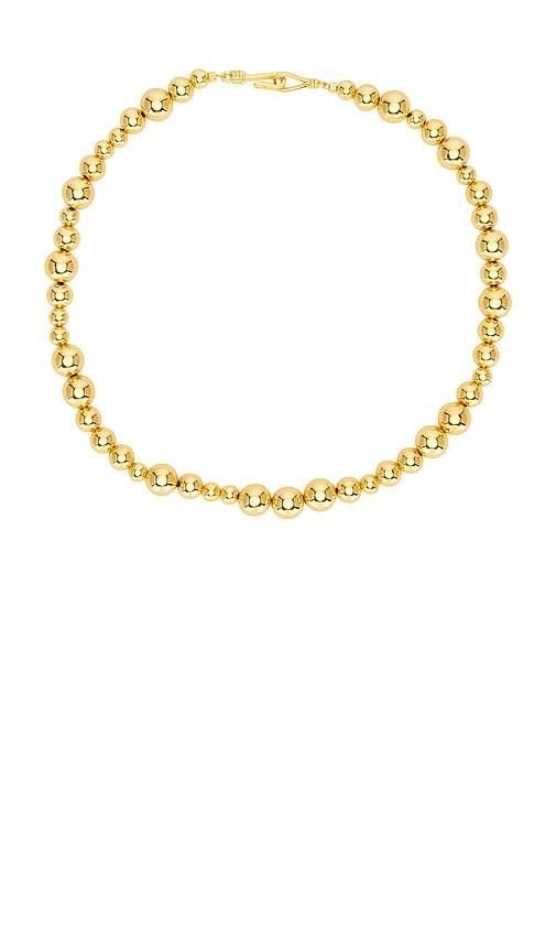 Alexa Leigh Mixed Big Ball Necklace in Metallic Gold by ALEXA LEIGH