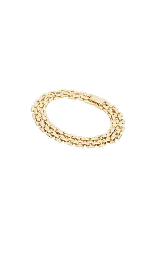 Alexa Leigh Watch Link Bracelet in Metallic Gold by ALEXA LEIGH