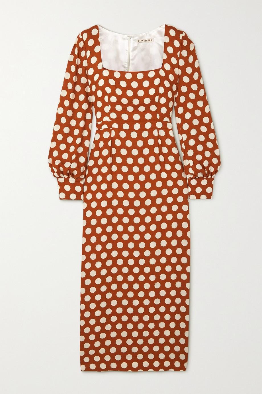 Polka-dot crepe midi dress by ALEXACHUNG