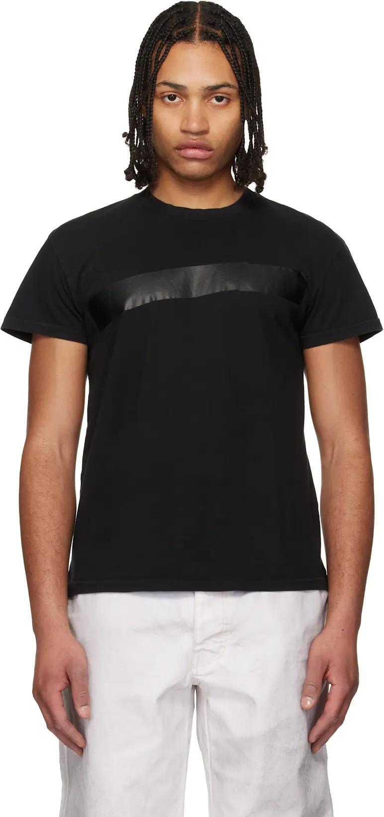 Black Duct Tape T-shirt by ALEXANDER DIGENOVA