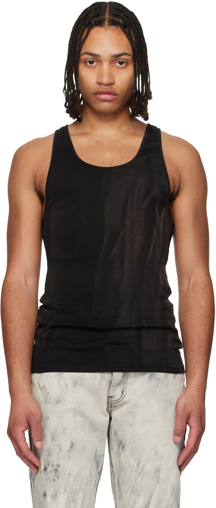 Black Faded Tank Top by ALEXANDER DIGENOVA