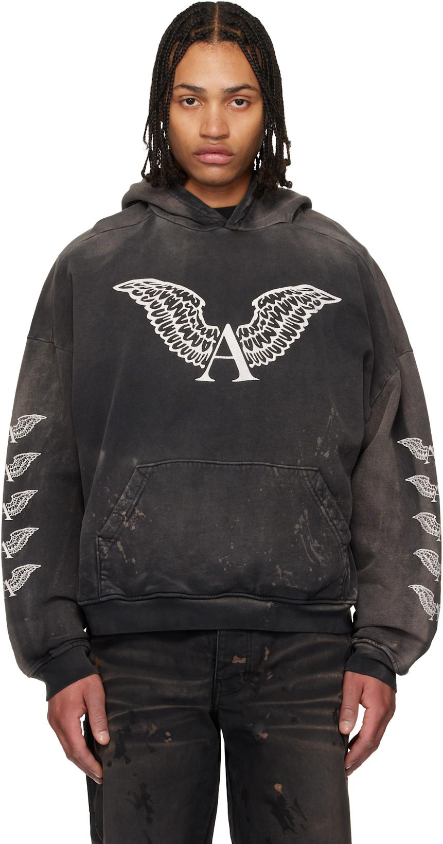 Black Logo Hoodie by ALEXANDER DIGENOVA