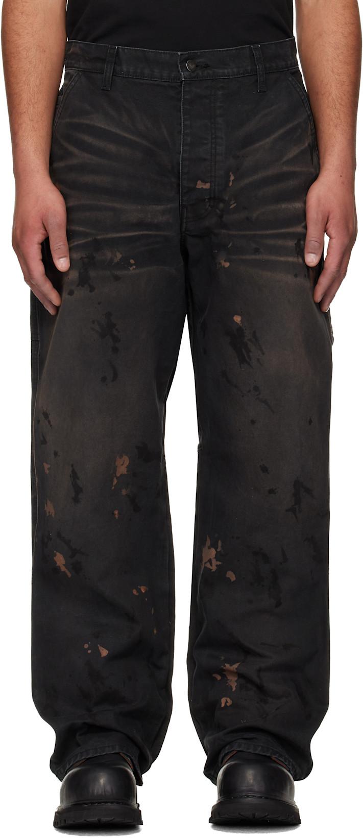 Black Underground Painter Trousers by ALEXANDER DIGENOVA