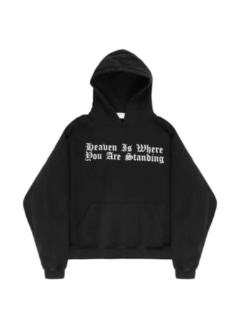 Heaven slogan-print hoodie by ALEXANDER DIGENOVA