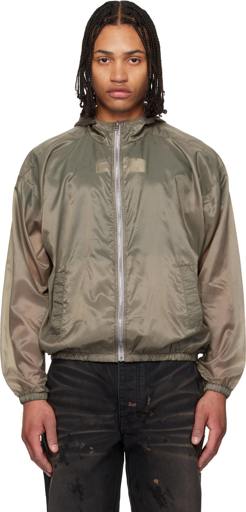 Khaki Taped Seam Rain Jacket by ALEXANDER DIGENOVA