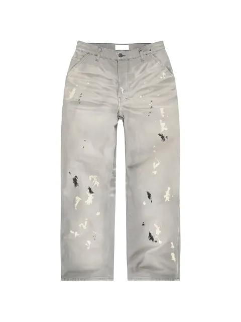 Underground paint-splatter straight-leg jeans by ALEXANDER DIGENOVA