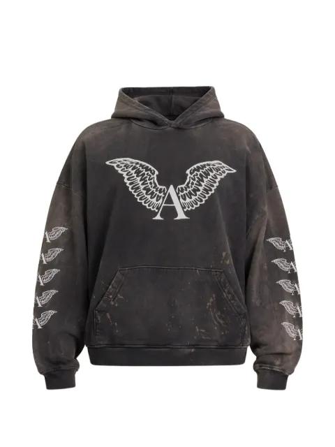 logo-print hoodie by ALEXANDER DIGENOVA