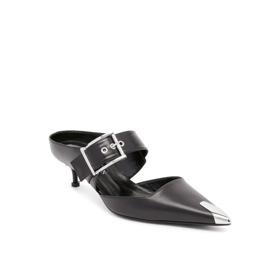 Alexander Mcqueen Punk Buckle Pointed-Toe Mules by ALEXANDER MCQUEEN
