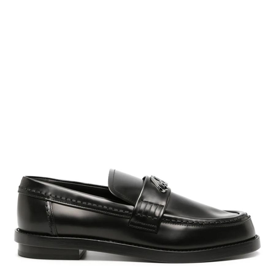 Alexander Mcqueen Seal-Plaque Leather Loafers by ALEXANDER MCQUEEN