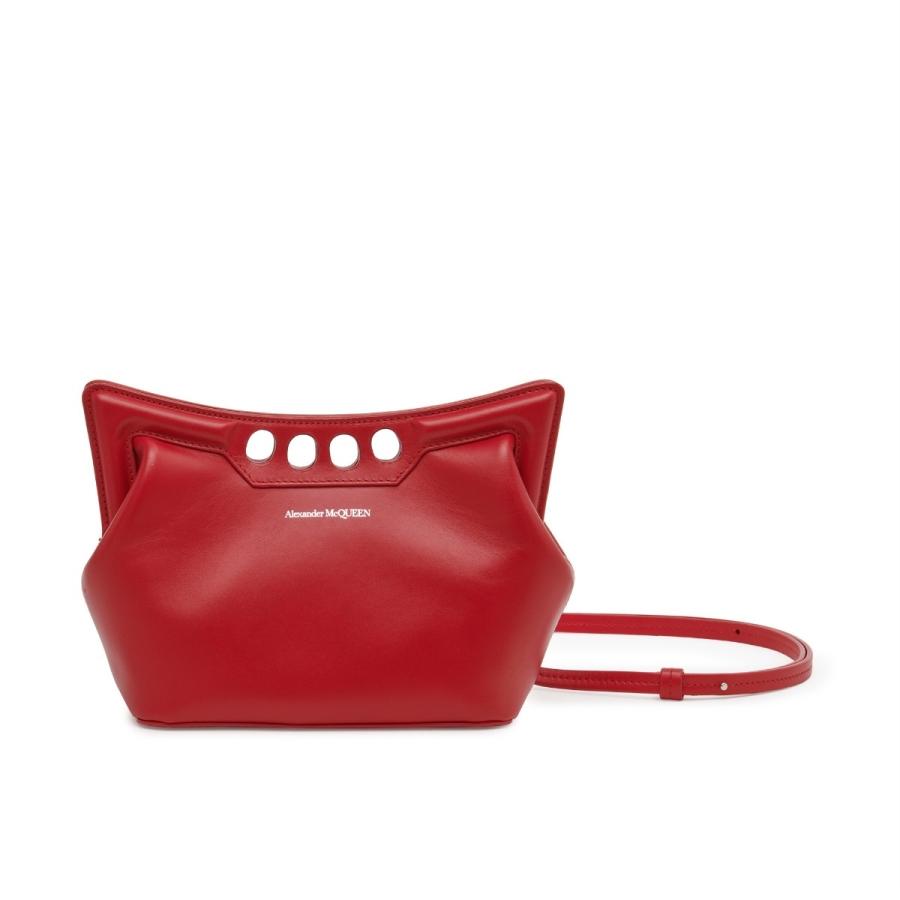 Alexander Mcqueen The Peak Mini Shoulder Bag in Welsh Red by ALEXANDER MCQUEEN