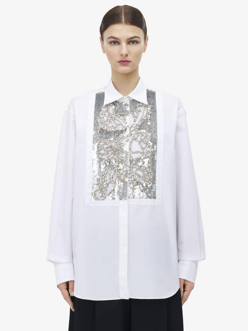 Crystal Stencil Embroidery Shirt by ALEXANDER MCQUEEN