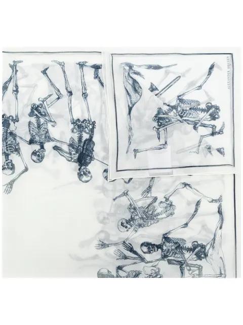 Dancing Skeleton scarf by ALEXANDER MCQUEEN