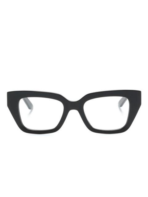 logo-engraved square-frame glasses by ALEXANDER MCQUEEN EYEWEAR