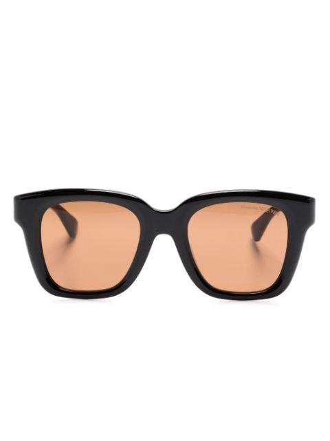 skull-appliqué square-frame sunglasses by ALEXANDER MCQUEEN EYEWEAR