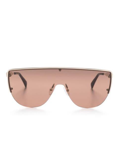 skull-stud shield-frame sunglasses by ALEXANDER MCQUEEN EYEWEAR