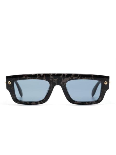 spike stud-detailing rectangle-frame sunglasses by ALEXANDER MCQUEEN EYEWEAR