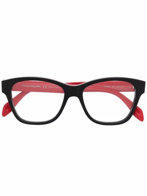 square-frame glasses by ALEXANDER MCQUEEN EYEWEAR