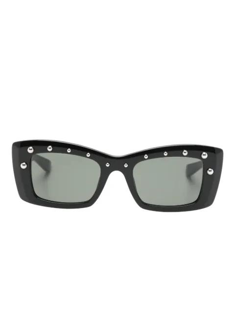 studded rectangle-frame sunglasses by ALEXANDER MCQUEEN EYEWEAR