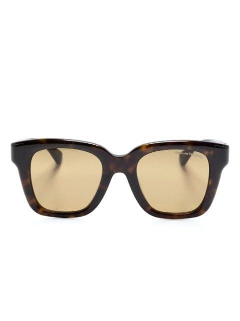tortoiseshell-effect square-frame sunglasses by ALEXANDER MCQUEEN EYEWEAR