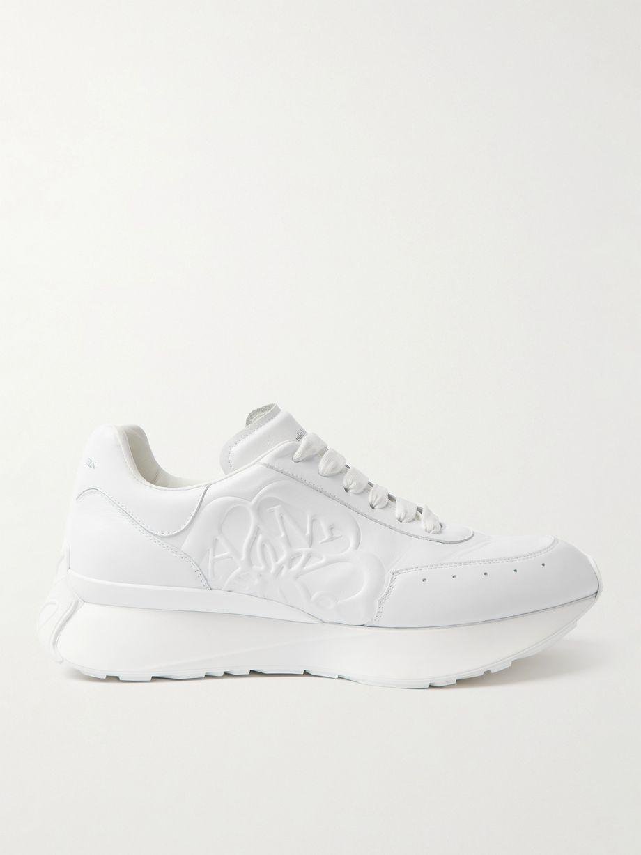 Exaggerated-Sole Logo-Embossed Leather Sneakers by ALEXANDER MCQUEEN