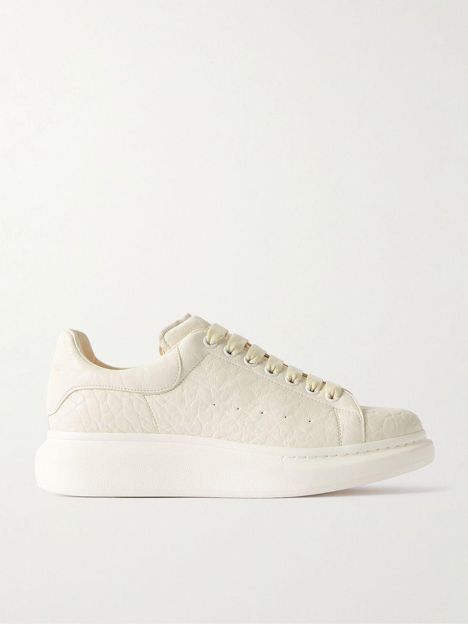 Exaggerated-Sole Textured-Leather Sneakers by ALEXANDER MCQUEEN Exaggerated-Sole Textured-Leather Sneakers by ALEXANDER MCQUEEN