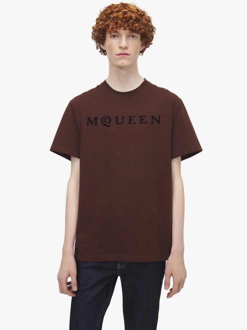 Flocked McQueen Logo T-shirt by ALEXANDER MCQUEEN