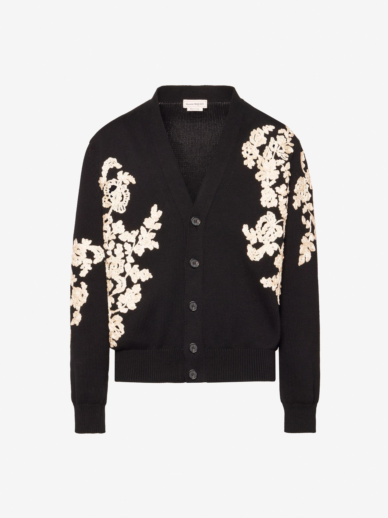 Floral Embroidery Cardigan by ALEXANDER MCQUEEN