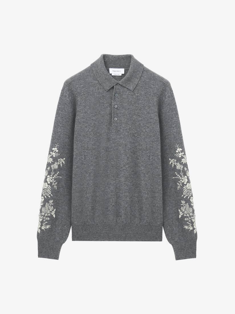 Floral Embroidery Polo Shirt by ALEXANDER MCQUEEN