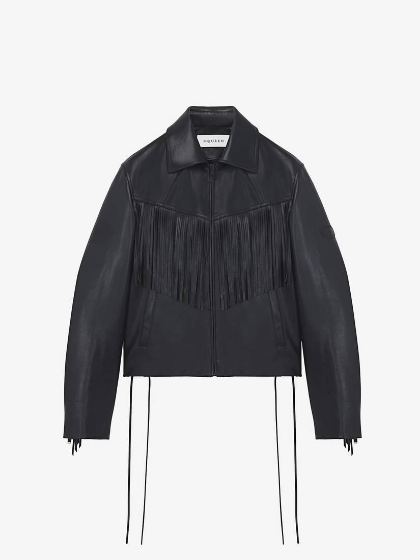 Fringe Leather Jacket by ALEXANDER MCQUEEN