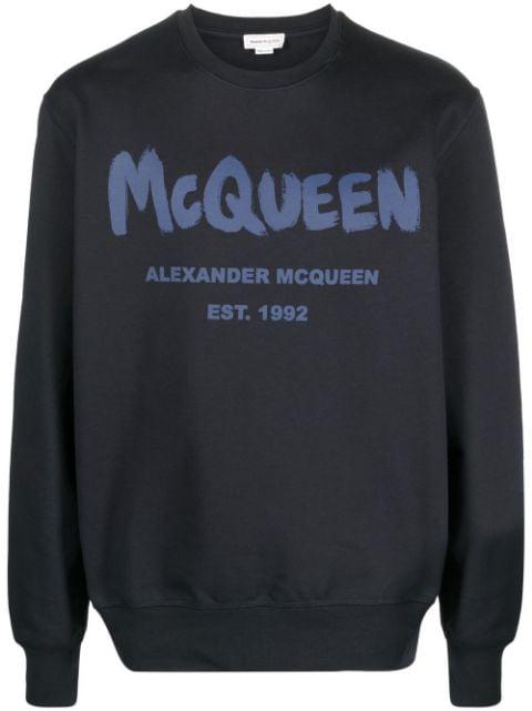 Graffiti logo-print sweatshirt by ALEXANDER MCQUEEN