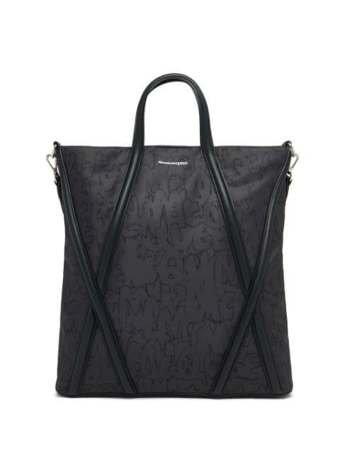 Harness Graffiti-print tote bag by ALEXANDER MCQUEEN