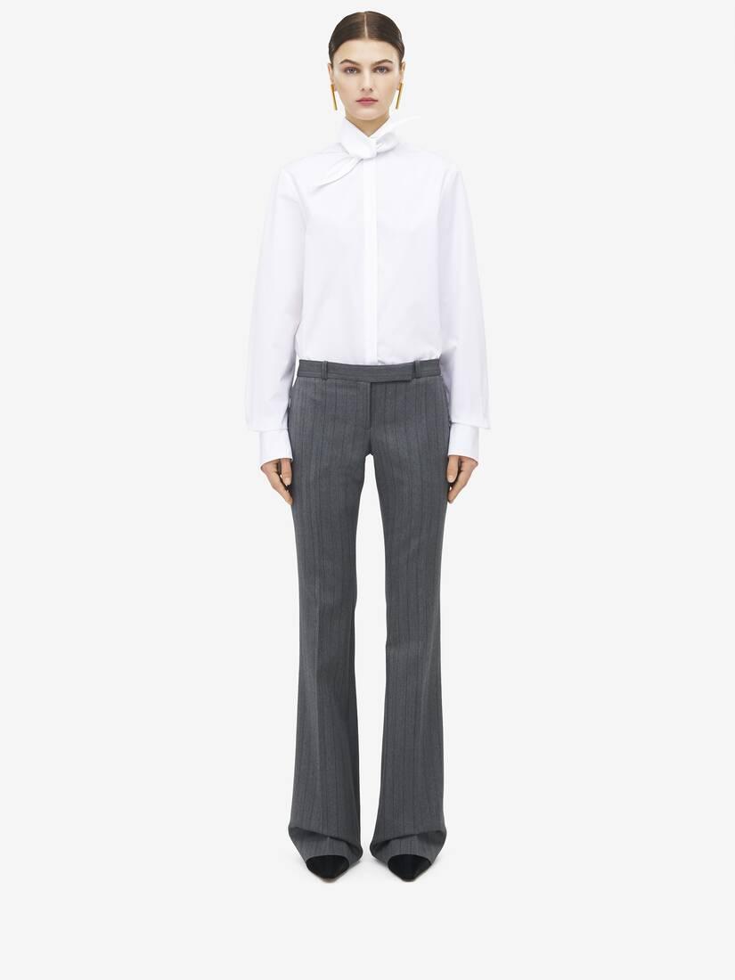 Herringbone Bumster Trousers by ALEXANDER MCQUEEN