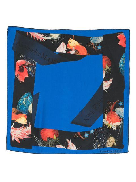 Hieronymus Bosch print silk scarf by ALEXANDER MCQUEEN