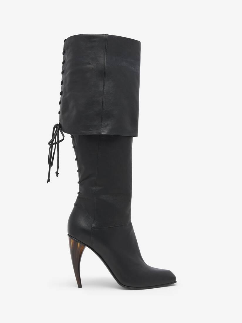 Horn Heel Knee-High Boot by ALEXANDER MCQUEEN