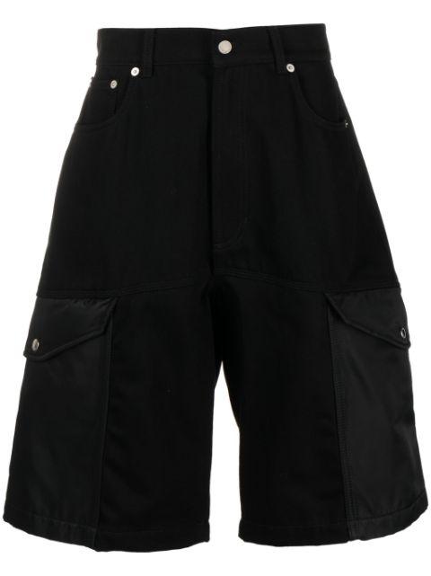 Hybrid denim cargo shorts by ALEXANDER MCQUEEN