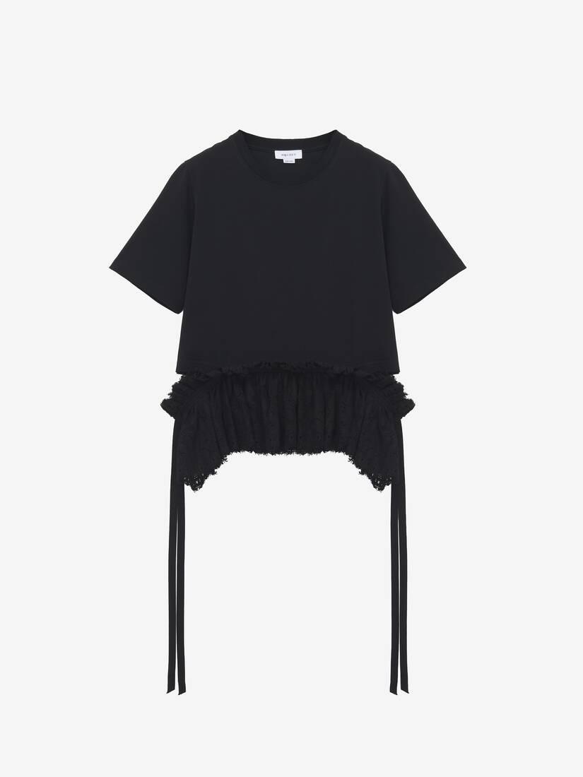 Lace Peplum T-shirt by ALEXANDER MCQUEEN