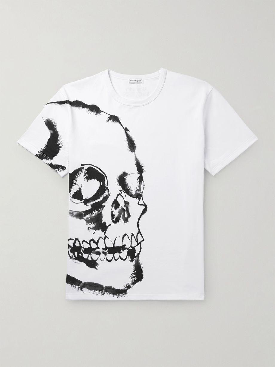 Minimal Skull Printed Cotton-Jersey T-Shirt by ALEXANDER MCQUEEN