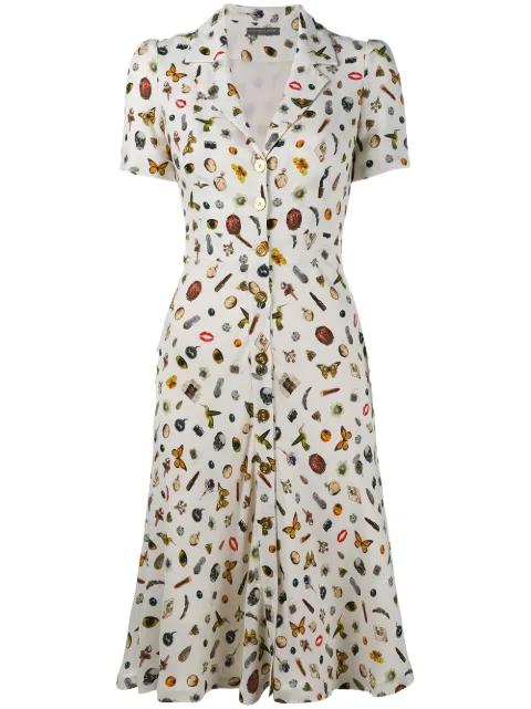 Obsession print shirt dress by ALEXANDER MCQUEEN