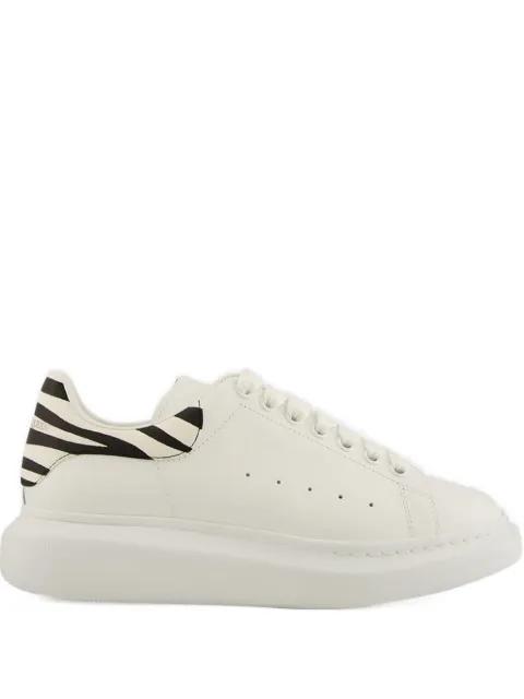 Oversized zebra-panelled leather sneakers by ALEXANDER MCQUEEN