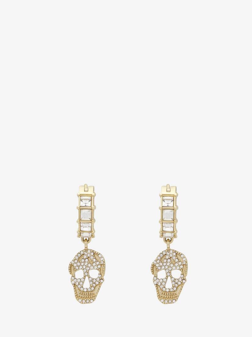 Pavé Skull Hoop Earrings by ALEXANDER MCQUEEN