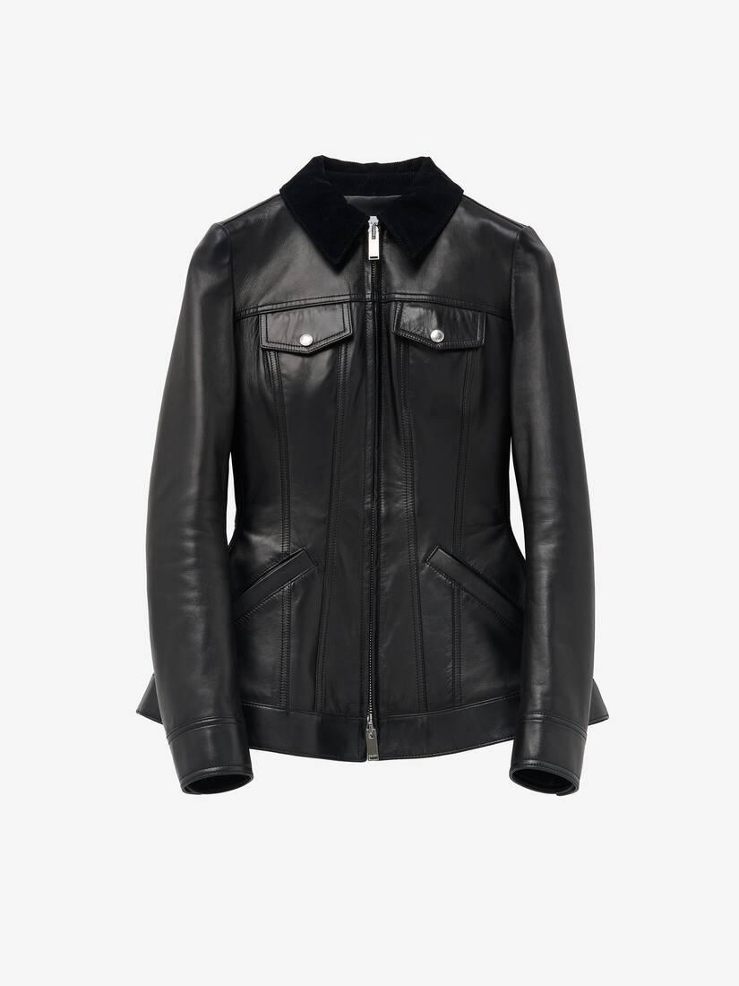 Peplum Leather Jacket by ALEXANDER MCQUEEN