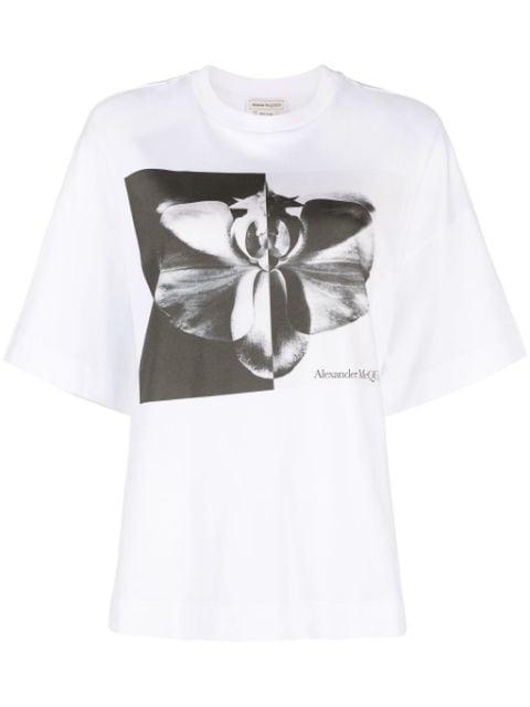 Photographic Orchid-print T-shirt by ALEXANDER MCQUEEN