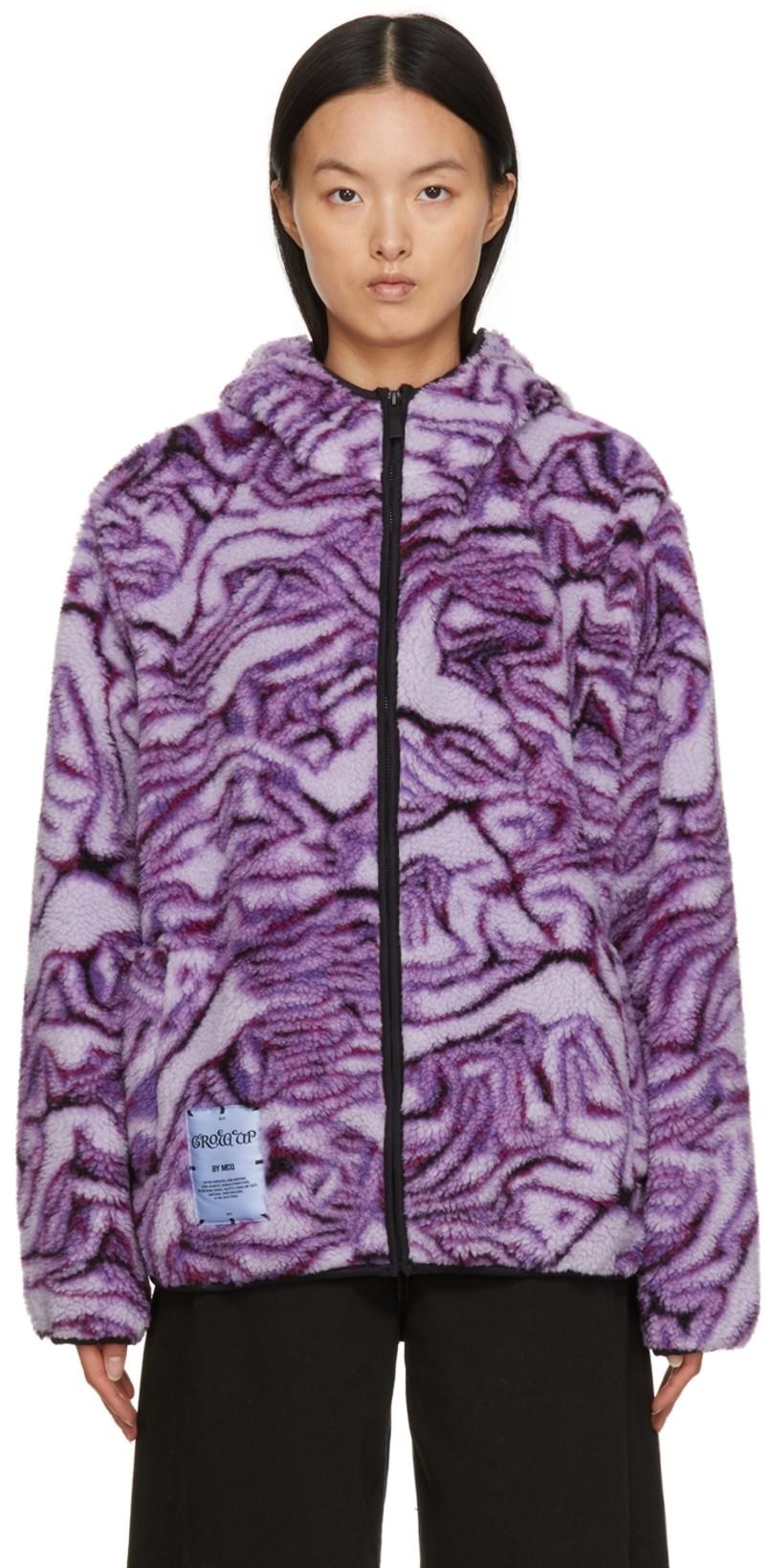 Purple Fleece Cabbage Jacket by ALEXANDER MCQUEEN