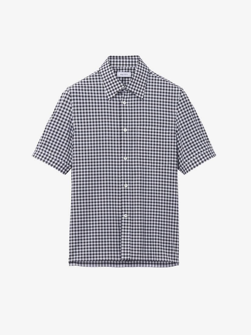 Short-sleeved Gingham Check Shirt by ALEXANDER MCQUEEN