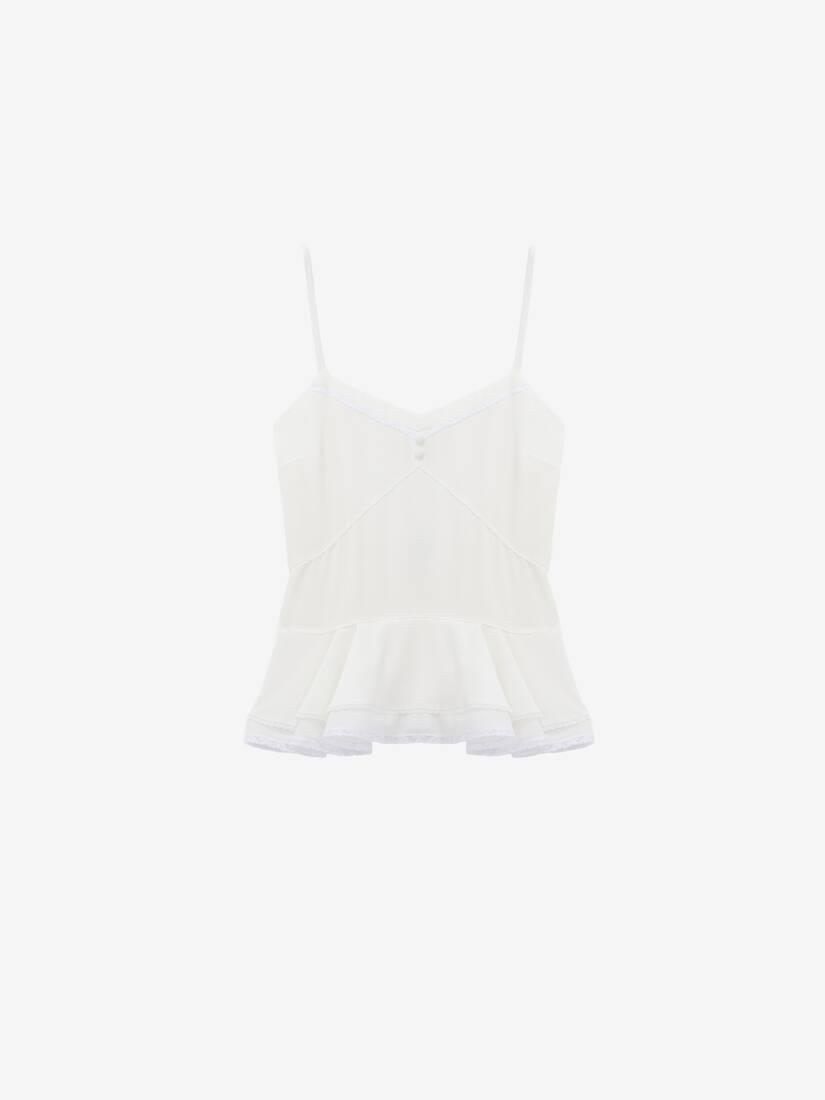 Silk Peplum Cami Top by ALEXANDER MCQUEEN