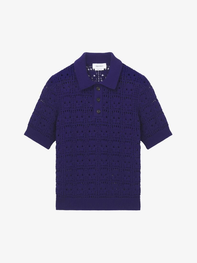 Skull Crochet Polo Shirt by ALEXANDER MCQUEEN