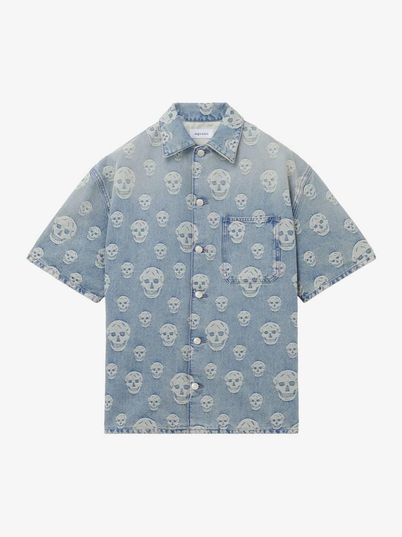 Skull Jacquard Denim Shirt by ALEXANDER MCQUEEN