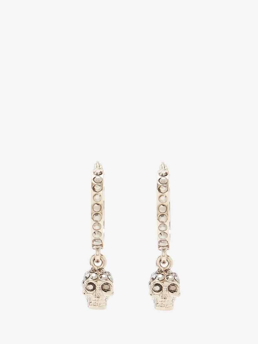 Skull Mini Creole Hoop Earrings by ALEXANDER MCQUEEN